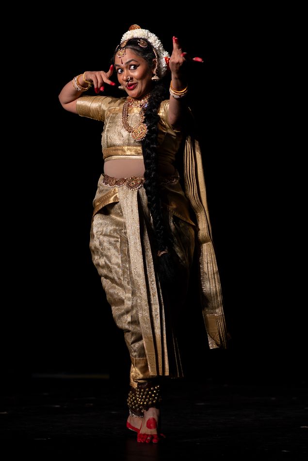 Kuchipudi performance pose