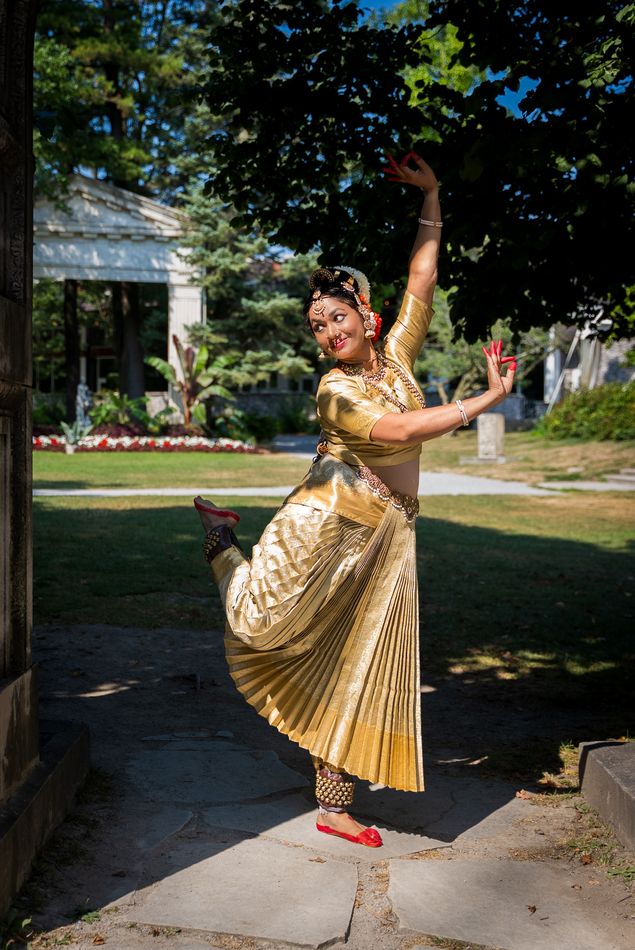 Dancer in golden costume